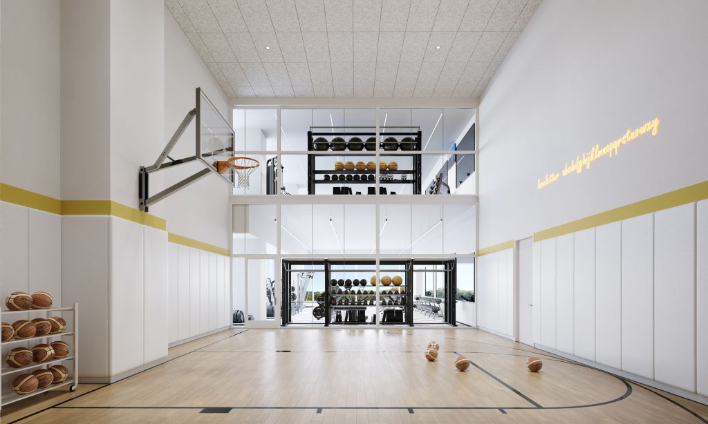 Basketball court at 1000M in Chicago, IL