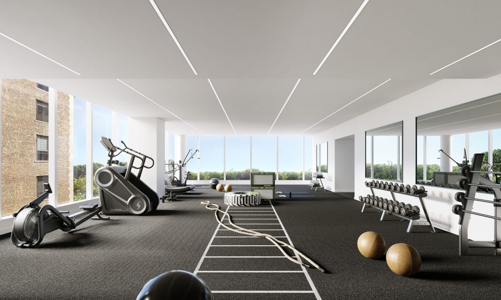 HIIT area with high-intensity training equipment